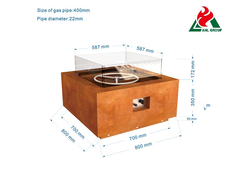 Gas fire pit bowl For Municipal Projects