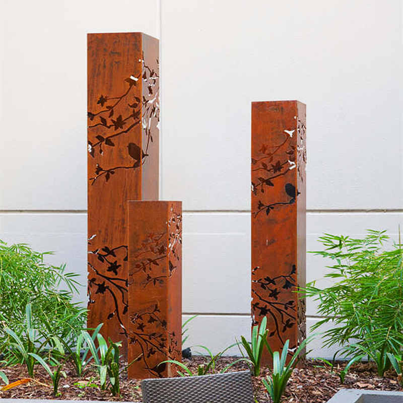 Elevate Your Landscape: Corten Steel Light Boxes for Stunning Outdoor Illumination